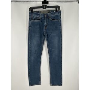 American Eagle Outfitters Jeans Mens 28X32 Blue Denim Slim Straight Zip Fly